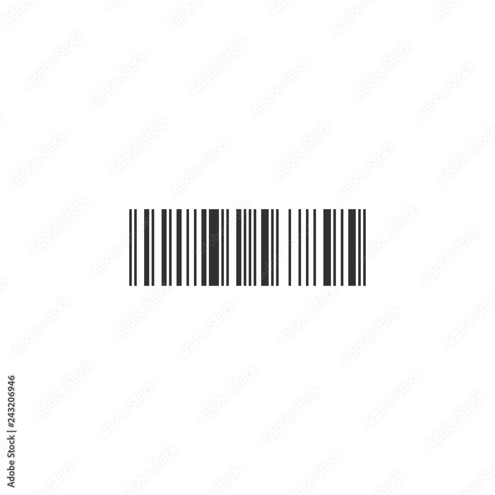 Simple black barcode icon. vector illustration isolated on white background. Simple black barcode icon. vector illustration isolated on white background.