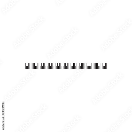 Simple black barcode icon. ...