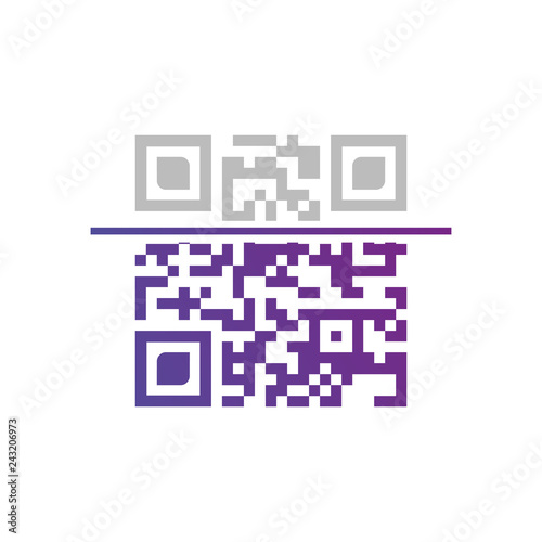 Vector QR code sample for s...
