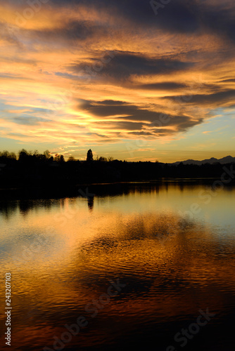 Sesto Calende. sunset on the river © ClaudioArnese
