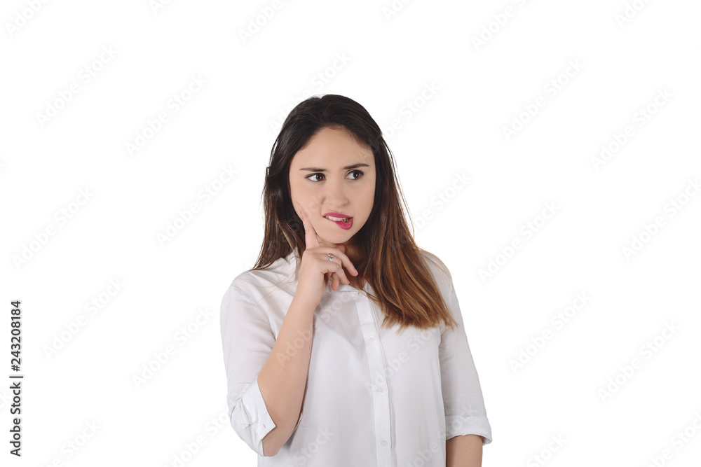 young thoughtful woman young thoughtful woman