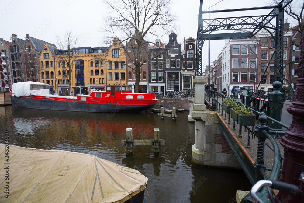 beautiful streets  in the amsterdam