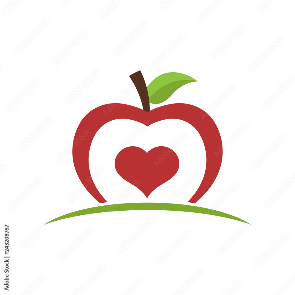 Obraz premium Healthy Food Apple Icon