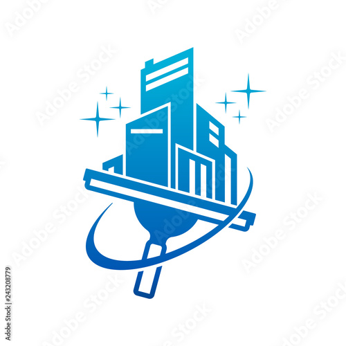 Window Washing Cleaning Logo Icon