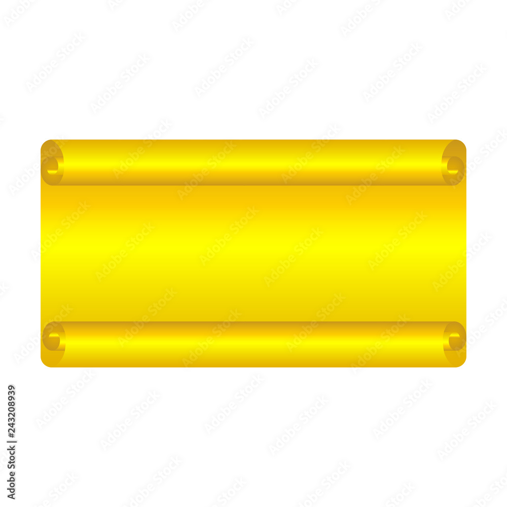 Gold scroll isolated on white background Gold scroll isolated on white background