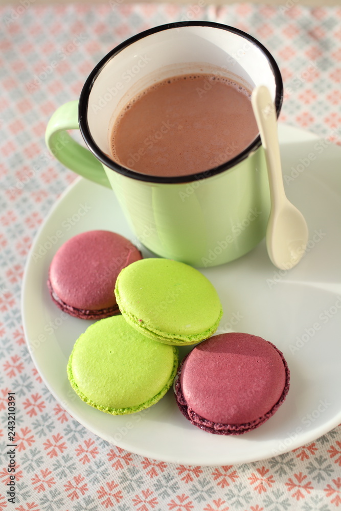 Hot chocolate and Macarons Hot chocolate and Macarons