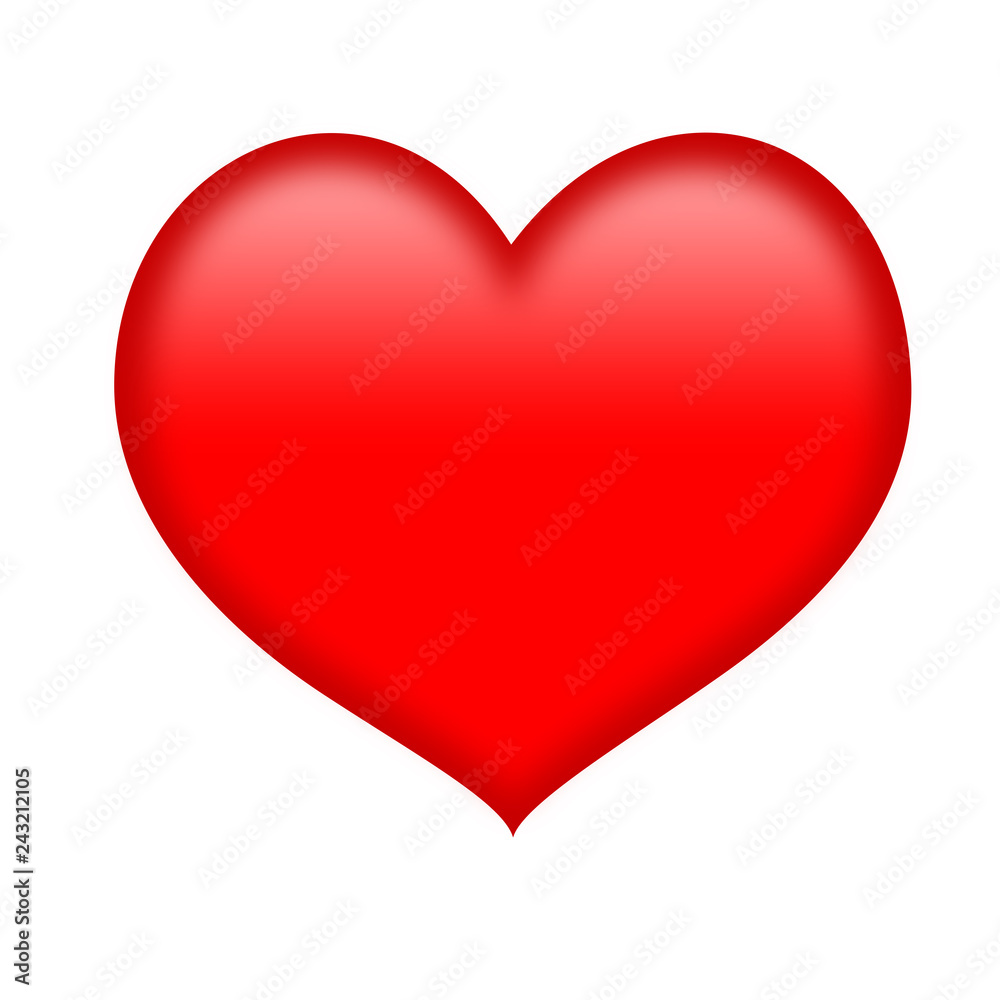Heart icon large size izolated on white background