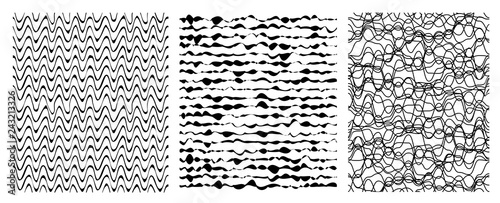 Set of Seamless grunge pattern, vector art