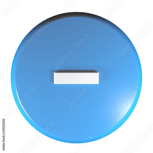 Blue circle push button with the sign - for the subtraction operation - 3D rendering illustration Free Download Blue circle push button with the sign - for the subtraction operation - 3D rendering illustration - GFXLoad