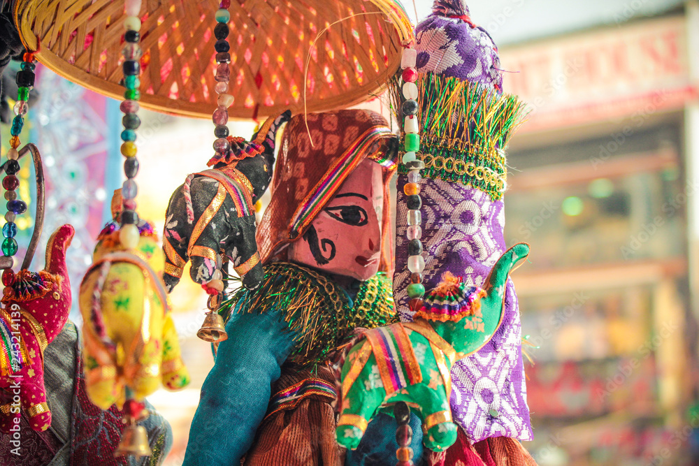 traditional indian doll in a shop