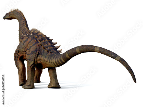 Fototapeta Naklejka Na Ścianę i Meble -  Alamosaurus Dinosaur Tail - Alamosaurus was a titanosaur sauropod herbivorous dinosaur that lived in North America during the Cretaceous Period.