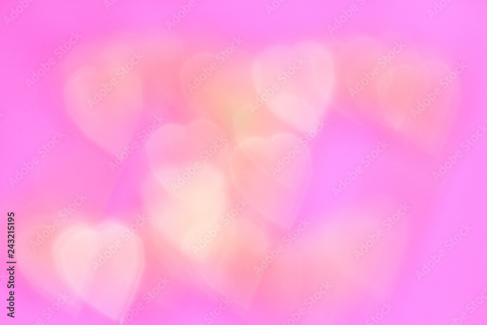 Heart flare on a pink background. Valentine day theme
