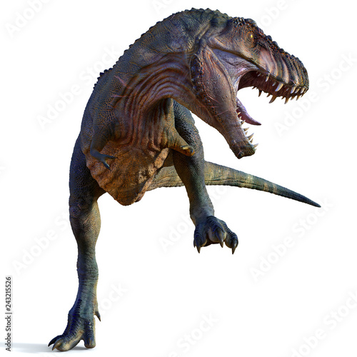 Tyrannosaurus Male Dinosaur - Tyrannosaurus was a carnivorous theropod dinosaur that lived in North America during the Cretaceous Period. photo