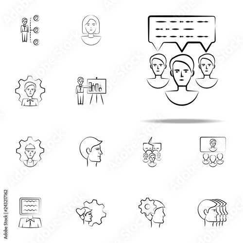 communication, message hand drawn icon. business icons universal set for web and mobile