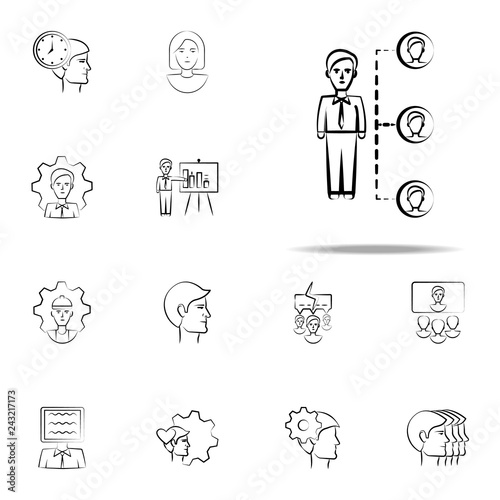 connection, friends hand drawn icon. business icons universal set for web and mobile © rashadaliyev