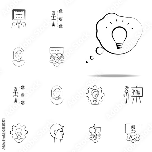 brainstorming, business, idea hand drawn icon. business icons universal set for web and mobile