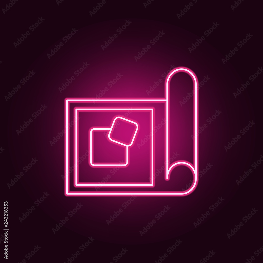 Product design framework icon. Elements of artifical in neon style icons. Simple icon for websites, web design, mobile app, info graphics