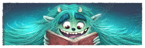 monstruo leyendo un libro