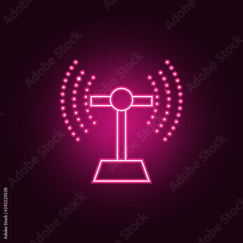 cable watering of plants icon. Elements of Sprinkler in neon style icons. Simple icon for websites, web design, mobile app, info graphics