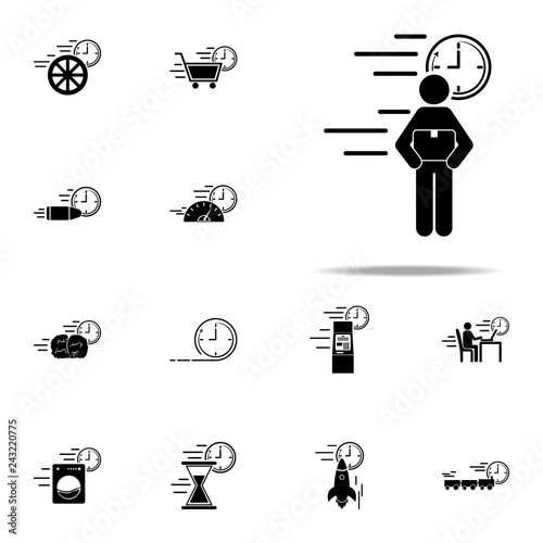 delivery order speed icon. Speed icons universal set for web and mobile