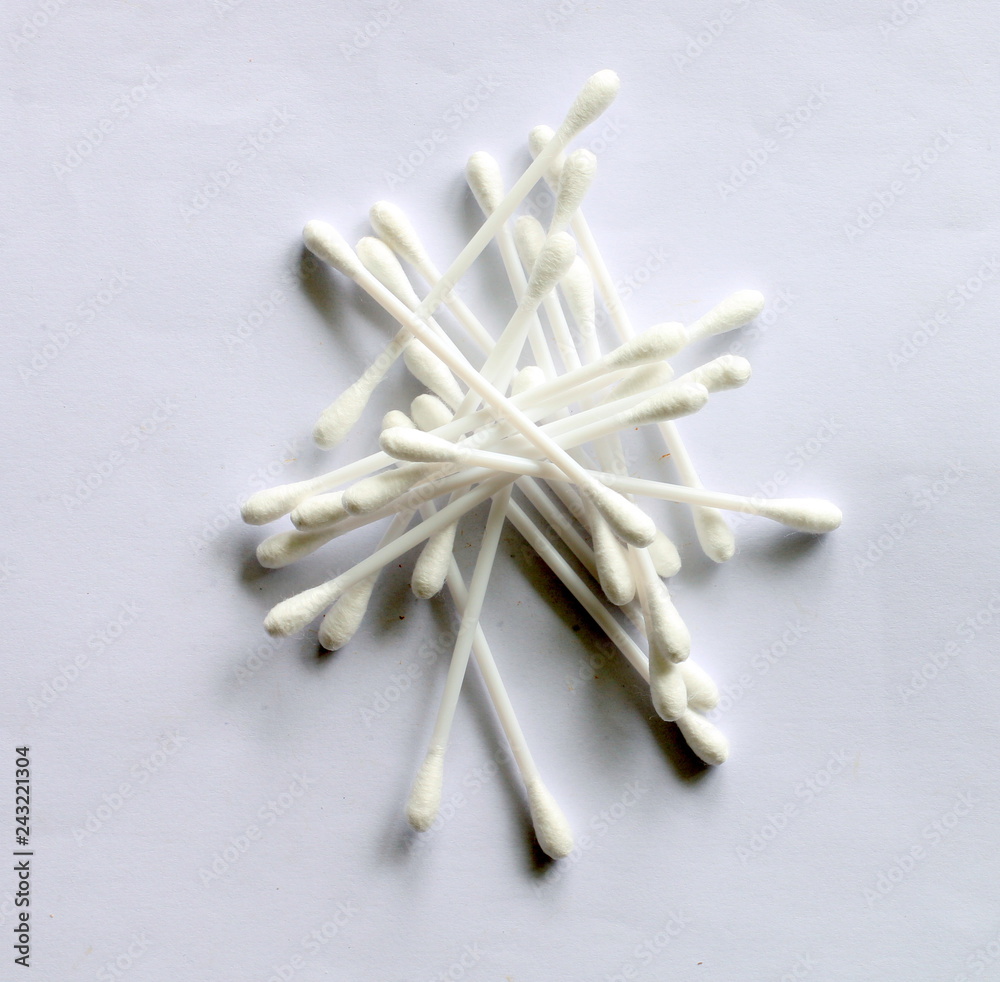 Cotton swabs on white background Cotton swabs on white background
