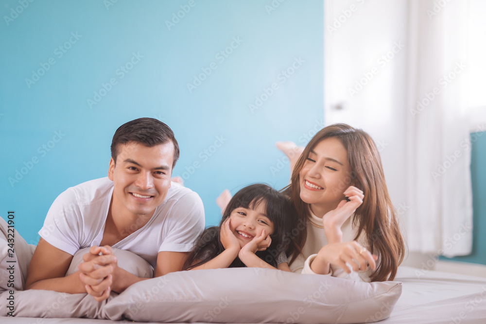 Portrait Happy Asian Family.