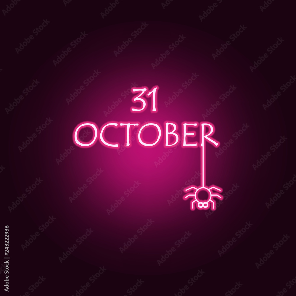 31 October decorative word icon. Elements of Halloween in neon style icons. Simple icon for websites, web design, mobile app, info graphics 31 October decorative word icon. Elements of Halloween in neon style icons. Simple icon for websites, web design, mobile app, info graphics
