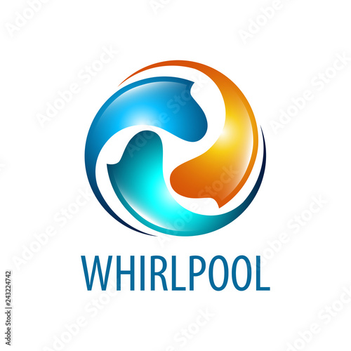 Whirlpool logo concept design. Symbol graphic template element