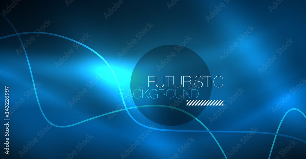 Glowing abstract wave on dark, shiny motion, Christmas and New Year magic space light. Techno abstract background Glowing abstract wave on dark, shiny motion, Christmas and New Year magic space light. Techno abstract background