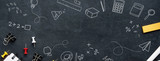 Back to school education banner background