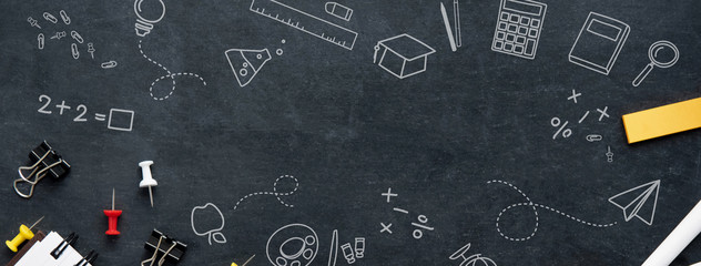 Back to school education banner background