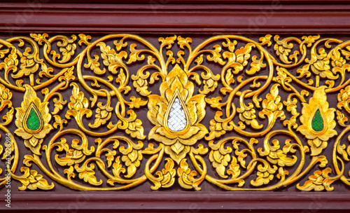 Traditional Thai stucco pattern.