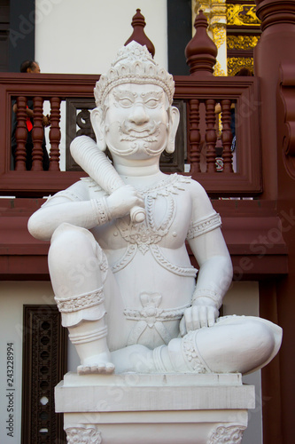 White Statue of Giant. Chiang Mai, Thailand.