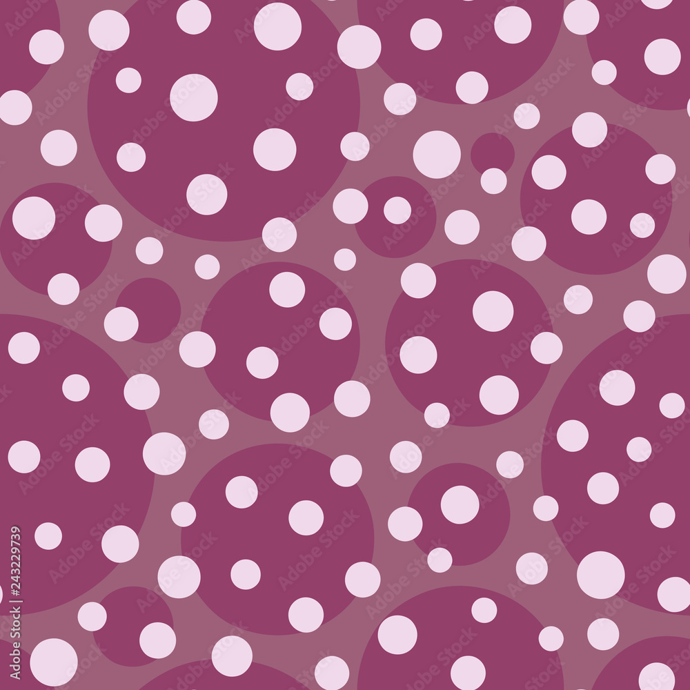 Seamless vector geometric pattern with circles in white colors on purple background Seamless vector geometric pattern with circles in white colors on purple background