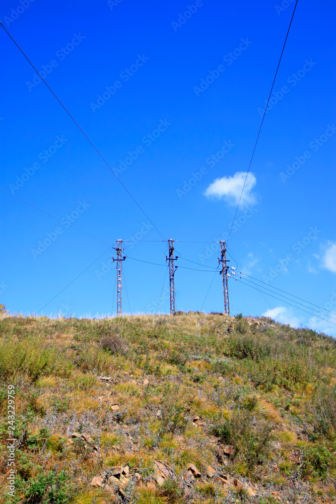 Power facilities under the blue sky