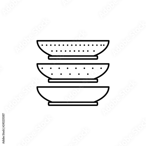 plates, dinner plate, dinnerware icon. Element of kitchen utensils icon for mobile concept and web apps. Detailed plates, dinner plate, dinnerware icon can be used for web