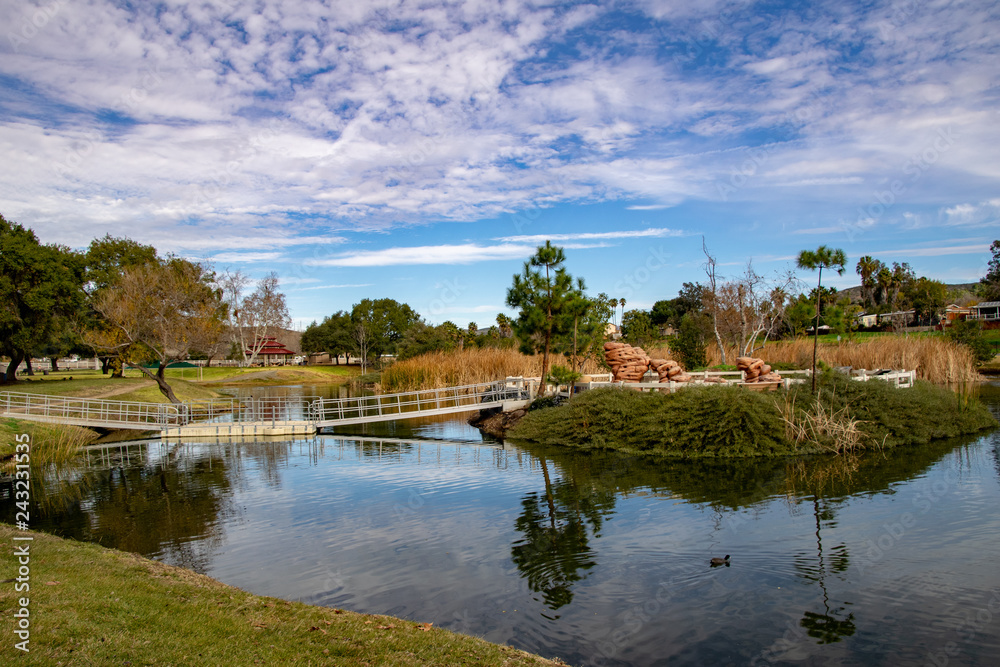 Bridge to the Play Island at Santee Lakes