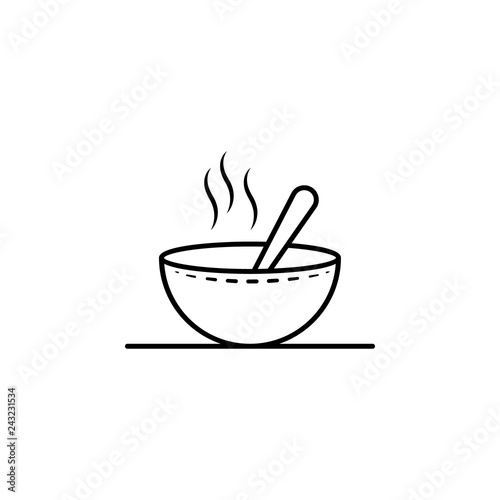 hot meal, soup, bowl icon. Element of kitchen utensils icon for mobile concept and web apps. Detailed hot meal, soup, bowl icon can be used for web and mobile