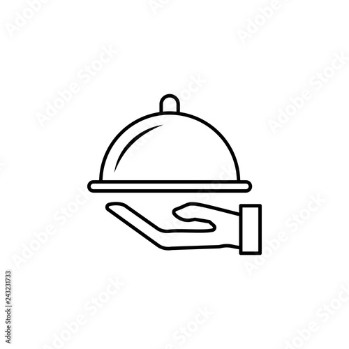 tray platter, food service icon. Element of kitchen utensils icon for mobile concept and web apps. Detailed tray platter, food service icon can be used for web and mobile