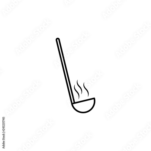 cooking spoon, long soup spoon icon. Element of kitchen utensils icon for mobile concept and web apps. Detailed cooking spoon, long soup spoon icon can be used for web and mobile photo