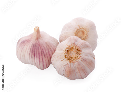 garlic isolate on white background