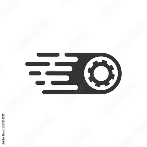 The movement of advanced technology. Vector icon isolated on white background.