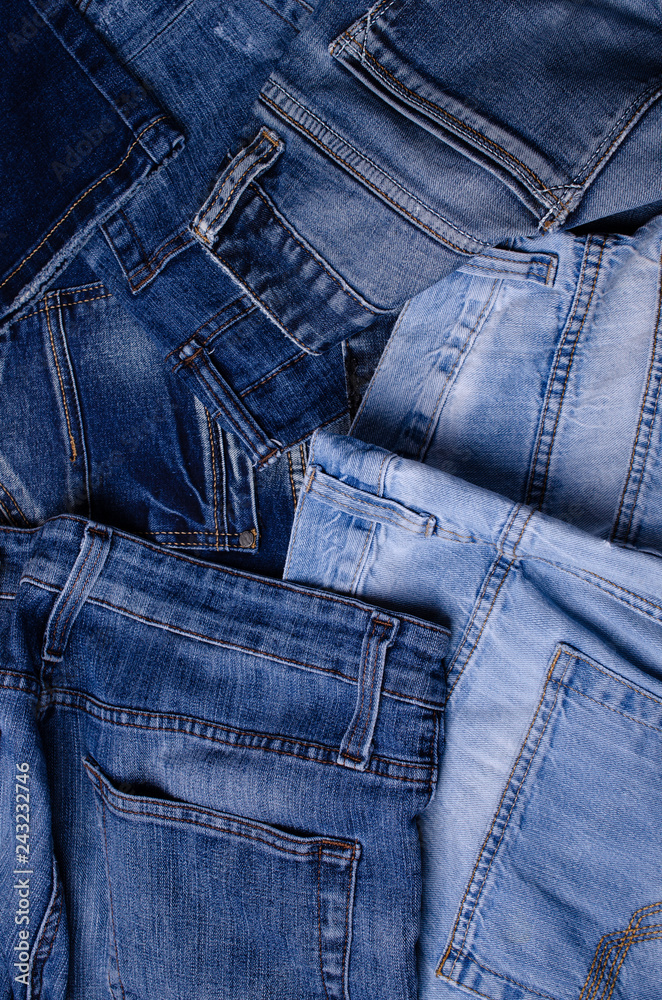 Denim. Texture of jeans.