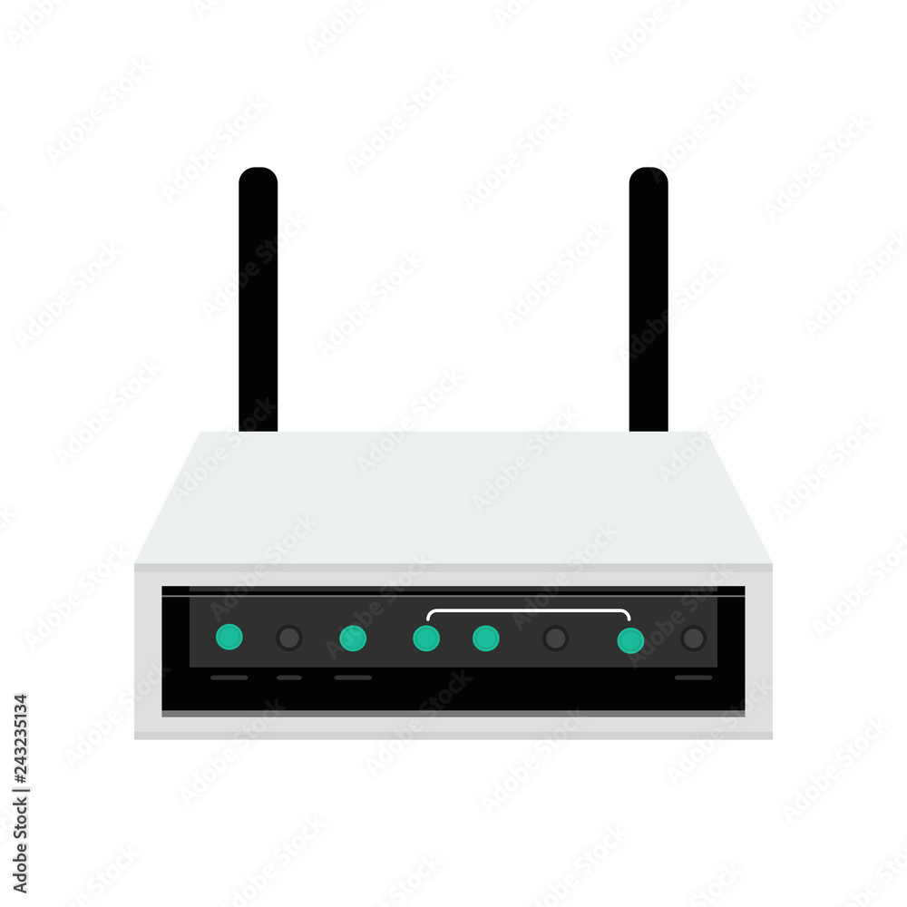 router icon in flat style isolated vector illustration on white transparent background router icon in flat style isolated vector illustration on white transparent background