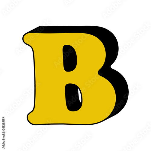 Letter B Alphabet 3d Icon Element Of 3d Color Alphabet For Mobile Concept And Web Apps Detailed Letter B Alphabet 3d Icon Can Be Used For Web And Mobile Stock Vector