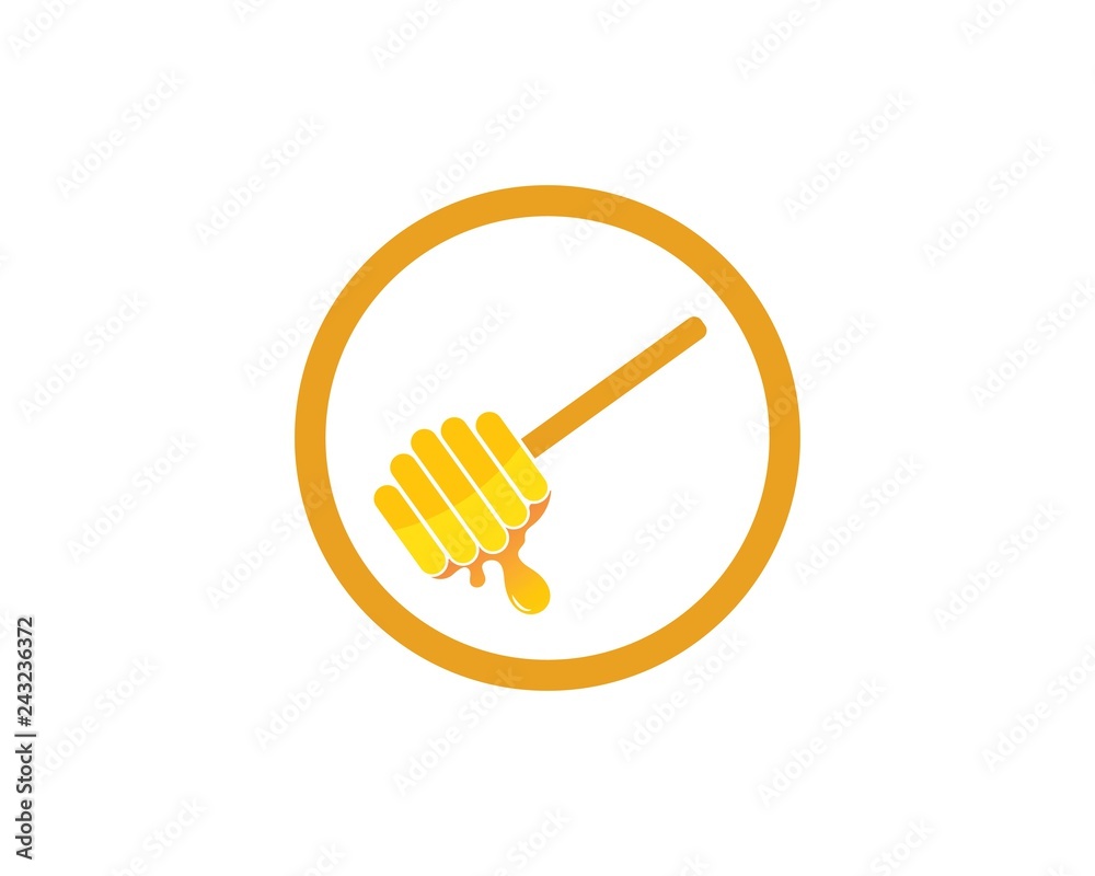 honey Bee Logo Template vector icon illustration honey Bee Logo Template vector icon illustration