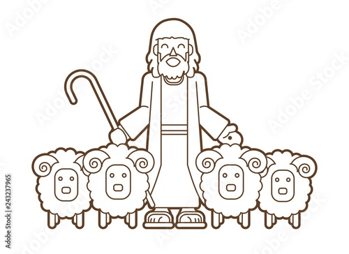Jesus is my shepherd graphic vector