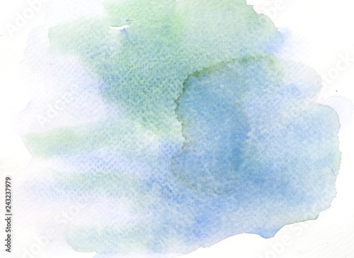 Abstract blue and green watercolor background texture © guykantawan