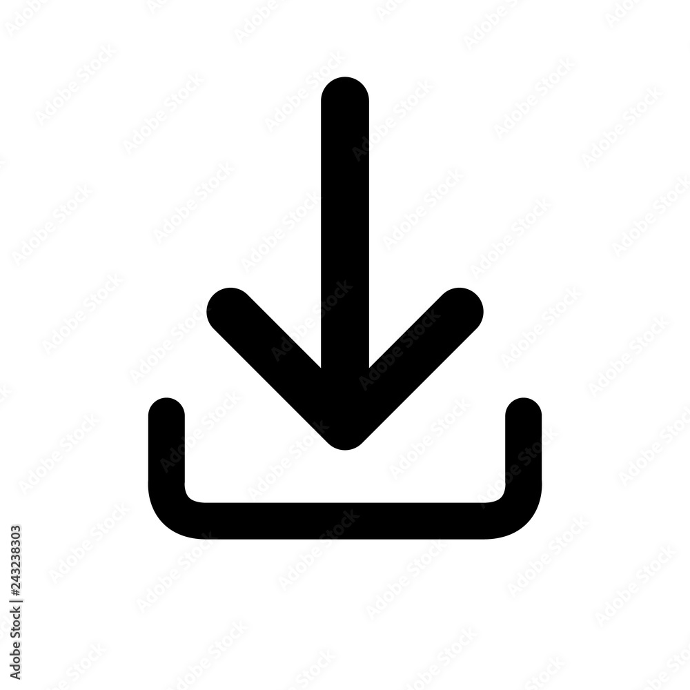download line icon on white background download line icon on white background