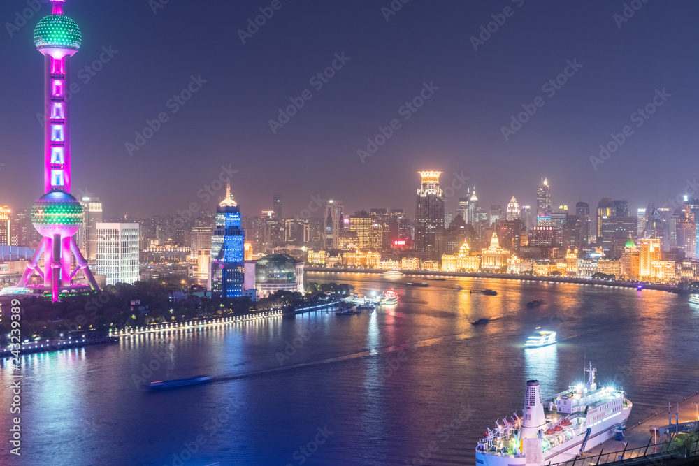 shanghai cityscape at night